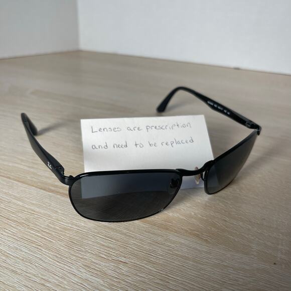 Ray-Ban RB3534 002 Black Flex Sunglasses Frames Only 59-17-135 Excellent Cond - Picture 1 of 8